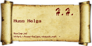Huss Helga névjegykártya